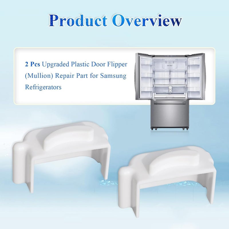 WFCYX Mullion/Flipper Repair Topper for Samsung Refrigerator Door, Fit for Samsung Refrigerator Models RF28HDEDBSR/AA, RF31FMESBSR/AA, RF23HCEDBSR/AA (3 Pcs) - Image 3